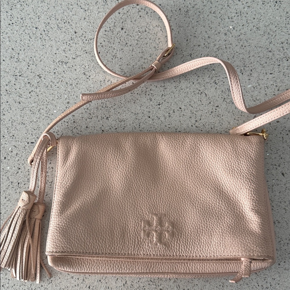 Tory Burch Blush Leather Crossbody with Tassel
Used